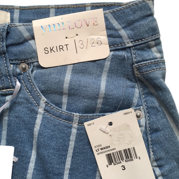 YMI Love Mini Jean Skirt NWT Sz 3, Sz 5 - Picture 3 of 8